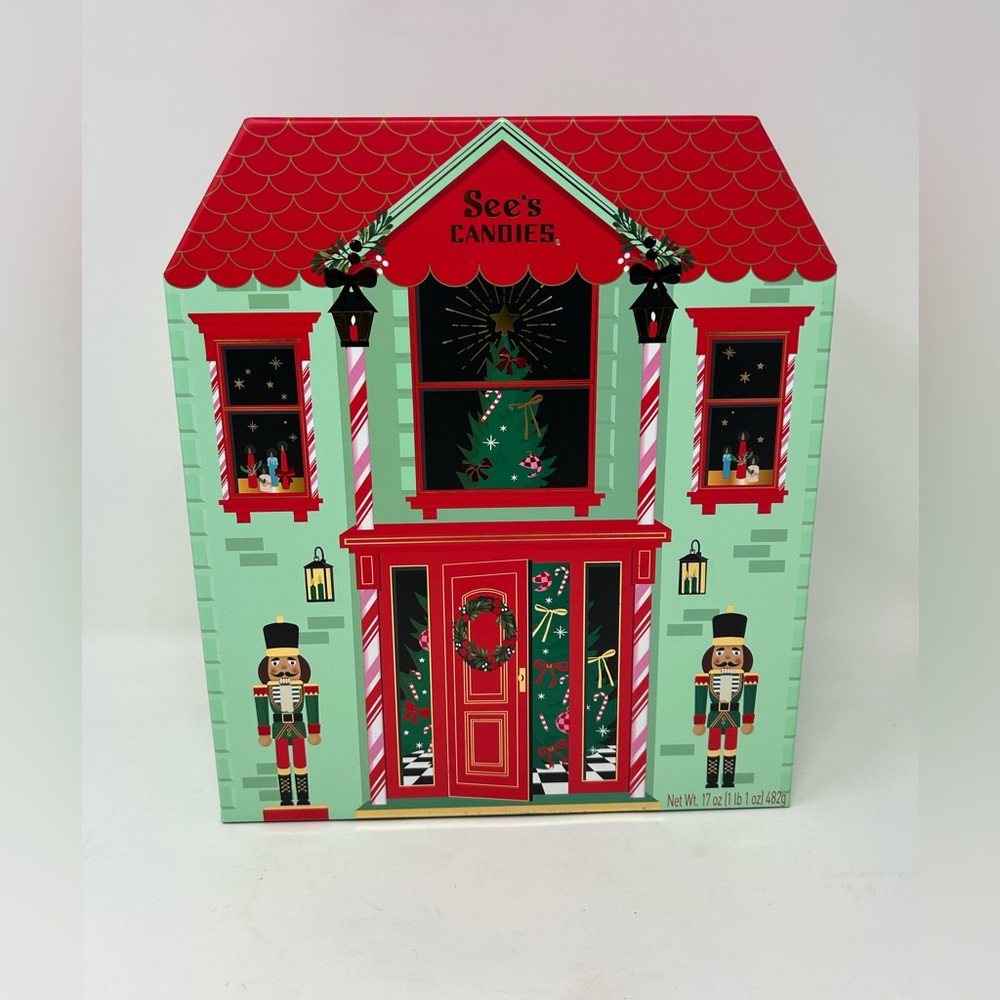 2025 See's Candy Advent Calendar Box Pull Out Drawers Christmas No Candy Empty